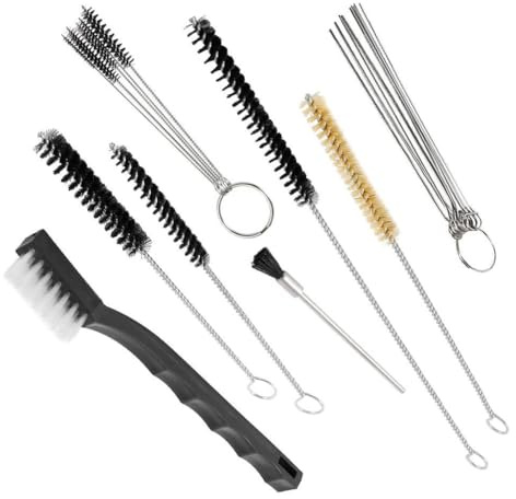 Fiorky Nadelsprühreiniger, Spritzpistolen, Düsenreinigung, Reforaturwerkzeug-Set, Farbspritzpistolenreiniger, Edelstahl-Düsenbürste, Spritzpistolen, sauberes Zubehör