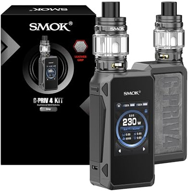 SMOK G-Priv 4 Kit Mod 230W TFV18 Mini 6,5 ml 2 baterías 18650 no incluidas | USB-C, Compatible con TFV18 Mini, TFV18, Tecnología Mesh, Sin nicotina