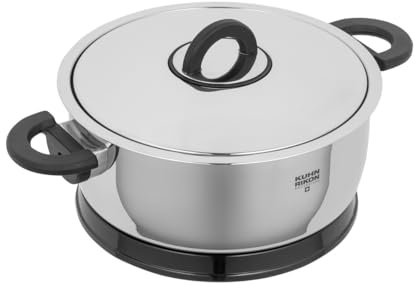 Kuhn Rikon DUROTHERM PRO Servierkasserolle 2,0 L Thermofunktion Induktion Edelstahl, Swiss Made, Energie sparen, Warmhaltefunktion
