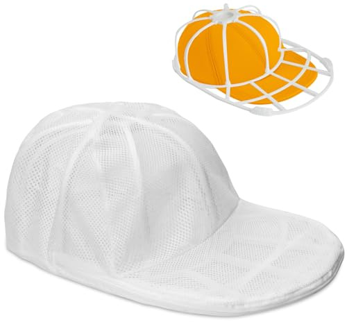 HOSSOM Cap Washer für Baseballmützen,Abnehmbarer Basecap Waschgestell mit Mesh Wäschebeutel,Zusammenklappbares Cap-Waschmaschinen-Form für Waschmaschine & Geschirrspüler