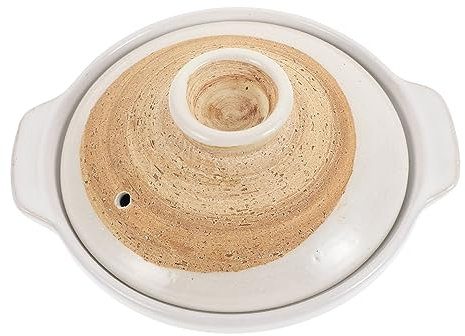 EXHUMKY Casserole Céramique Pour Cuisson De Poulet Braisé Pratique Et Non Adhésive Idéale Pour Soupe Et Riz Compatible Avec Feux Ouverts Et Facile à Nettoyer