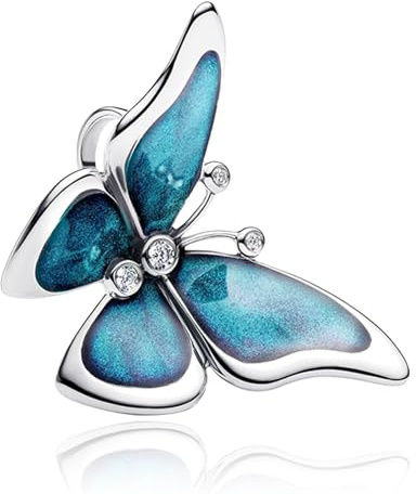 Amuefer S925 Charms Glühwürmchen, Schmetterling, Familie Anhänger | Geschenk für Frauen, Mädchen, Freunde, Ehefrau, Mutter, Tochter – Geburtstag, Jahrestag, Valentinstag, Weihnachten