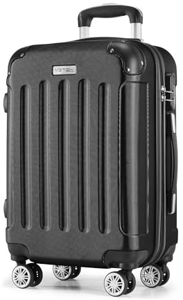 MERISH Reisekoffer Koffer Kofferset Trolleys Zwillingsrollen 3tlg. Hartschale in 9 Farben (Anthrazit, M)