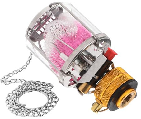 YARNOW Tragbare Camping Gaslaterne Mit Einstellbarer Helligkeit Kleines Kompaktes Design Für Zeltbeleuchtung Und Notfälle Vintage Outdoor Lampe Mit Piezozündung Für Wandern Und Angeln