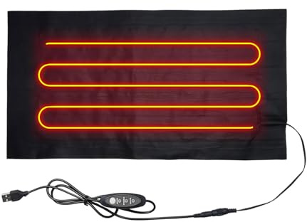 Pet Heating Pad - USB Three-Speed Thermostat Electric Dog Heating Pad, Heated Pet Mat USB with Timer, Chew Resistant Temperature Adjustment Winter Warming Sheet for Small Dogs Cats