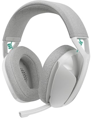 Logitech G G321 LIGHTSPEED trådlöst spelheadset med Bluetooth, dynamisk komfort och passform, mikrofon på 16 kHz, batteri på över 20 timmar, PC, PS4, PS5, Nintendo Switch, Mobil – Vitt