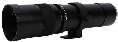 Jectse 420 Till 800mm Telezoomobjektiv, F8.3 Manuell Telezoomobjektiv för E Mount Mirrorless Camera SLR Camera -linser (Svart)