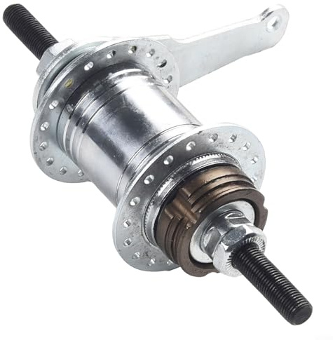 Gdfnmogo Buje de freno trasero de 36 agujeros con piñón 18T, acero inoxidable para bicicleta de una sola velocidad, pedal trasero, cubo de rueda trasera de engranaje fijo,