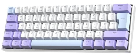 MAGIC-REFINER MK37 60% Mechanische Gaming-Tastatur Kabelgebunden, Hall-Effekt-Magnet-Schalter, 8000 Polling-Rate, Einstellbarem Auslöse-Rapid-Trigger, 0.04mm RT-Genauigkeit, RGB, QWERTY, Lavendel