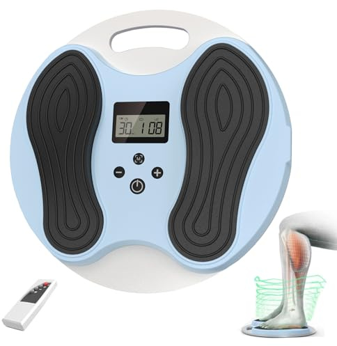 EMS Fußmassagegerät Neuropathie, Durchblutungs-Stimulator für Füße & Beine, Bekämpft Knie- und Beinschmerzen Sowie Schwellungen Zwischen Fuß und Oberschenkel, mit Fernbedienung & Elektroden Pads