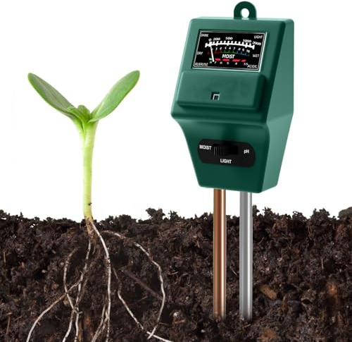 Boden Feuchtigkeitsmesser für Pflanzen Feuchtigkeitsmessgerät PH Messgerät Bodenmessgerät Hygrometer für Innen-und Außenpflanzen den Garten die Landwirtschaft Premium Bodentester