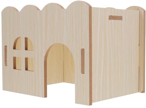 Homoyoyo Maison en Bois Cachette Confortable et Sécurisée pour Cochons d'Inde et Hamsters Habitat pour Petits Animaux Toute L'année