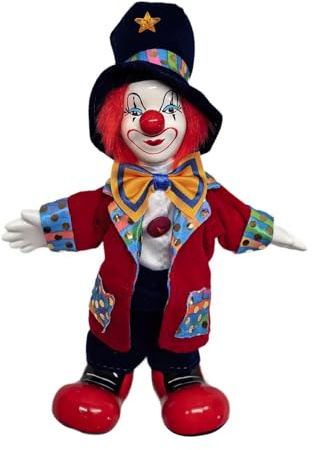 KIOALXZ Muñeco de Payaso con articulaciones móviles, Regalo de cumpleaños para niños, Coleccionable único para el hogar, de Metal, Adornos de Halloween.