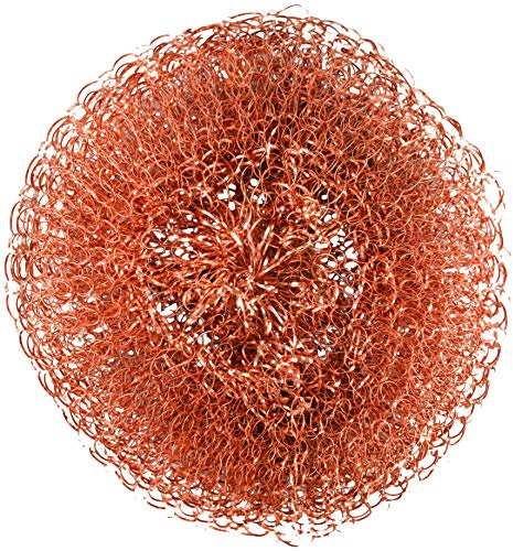 Esschert Design Copper Wool Scourer Set of 2, 3.5 x 3.5 x 0.9 inch