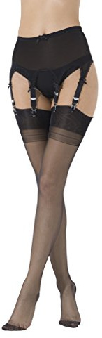 Vicky's Nylons Echte Nahtnylons Nahtstrümpfe 100% Nylon in schwarz Gr. S bis XXL (8,5 bis 11) Cuban Ferse (12 1/2)