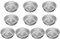 Kslong 10 stampi singoli per ciambelle, robusta lega di alluminio anodizzato, antiaderente, stampo per ciambelle fai da te, strumenti da forno per cuocere muffin, cupcake