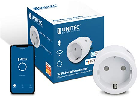 UNITEC WIFI Zwischenstecker | WLAN Smart Steckdose mit Timer und Zeitschaltuhr | Design Award 2021