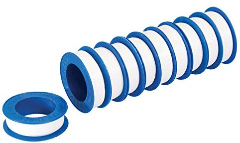 10 Rollen PTFE-Band weiß 12m x 12mm Teflonband Gewindeband Dichtband