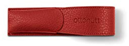 Otto Hutt Schreibetui für 2 Schreibgerät in der Farbe Rot, aus Leder hergestellt, Maße: 3,5 x 13,5cm, 156-62343