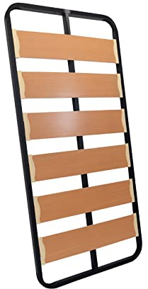 MUEBLIX.COM | Somier Lama Ancha para Cama 105 x 190 cm | Somier Sin Patas | Láminas Madera de Chopo de 17 cm y Estructura de Tubos de Acero | Útil para Camas Nido o Camas Individuales