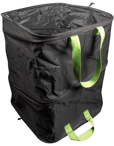Windhager Gartenabfallsack Pop-Up Square, 180 l Füllvolumen, quadratisch, Gartensack für Grünabfälle, Gartentasche, Grünschnittsack, Laubsack, reißfest, aus hochwertigem Oxford 600D Gewebe