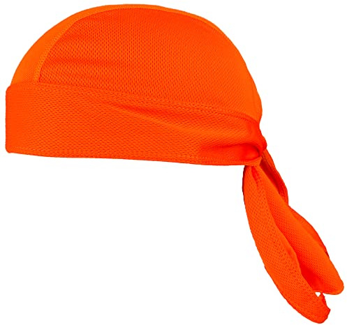 VIAUMBR Bandana de pirate - Bonnet de vélo - Foulard sous casque de vélo - Foulard pirate - Été, Orange, 50-65