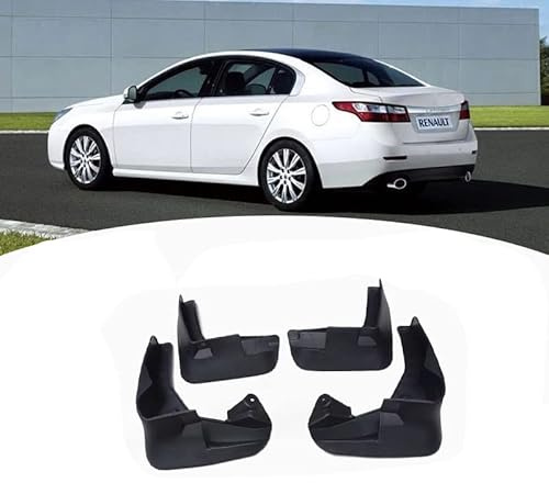 AMPACO 4 Pezzi Parafanghi per Auto per Renault Latitude 2010-2019, Car Gomma Parafanghi Paraspruzzi Decorare, Resistente Impermeabile Anteriore Posteriore Paraschizzi