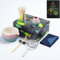 TEANAGOO Matcha Kit(7pcs) Juego de Batidor de Matcha Tazón de Matcha con pico vertedor Batidor de Matcha de bambú. N11, Verde Gradiente Rosa