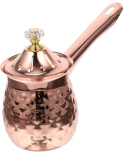 Abaodam Turkish Stainless Pot with Handle Cezve for Brewing Coffee Tea and Soup Induction Electric and Stoves