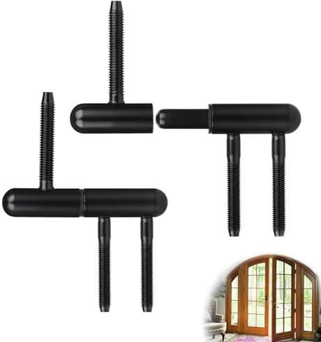 EFUTURETIME 2 x Cerniera Porta in Legno Nero Cerniere Ristrutturazione, Cerniere Porta Camera Cerniere Porta Rimovibile Silenzioso per Porte in Legno all'Interno con Cornici in Legno