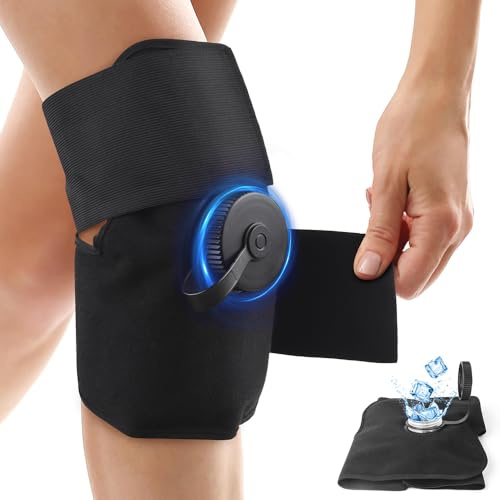 NEWGO DE Sac à glace réutilisable pour genoux - Manchette de refroidissement - Bandage de refroidissement - Pour remplacement du genou - Pour soulager la douleur