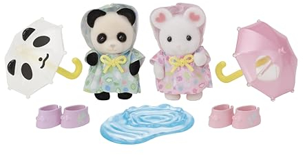 Sylvanian Families - 5748 Nursery Friends - Rainy Day Duo - Dollhouse Playsets
