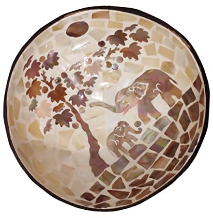 PRETYZOOM Storage Bowl Candy Bowl Natural Coconut Shell Shape Fashionable Unique Healthy Environmental Friendly Nuts Snacks Desktop Office