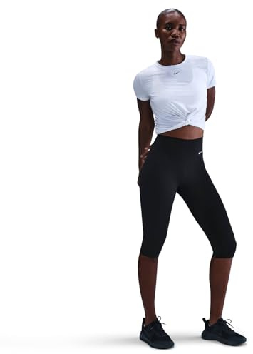 Nike Df One Hr Capri Wt leggings, svart/vit, L