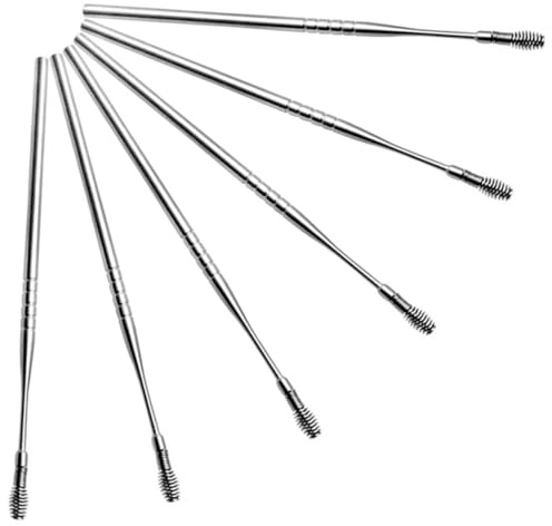 ERINGOGO 6stücke Spiral-ohrenschmalz-entferner Aus Edelstahl Ohrlöffeln Und Ohrenschmalz-entfernungswerkzeugen Ergonomischer Griff Für Sichere Und Bequeme Anwendung Im Gehörgang