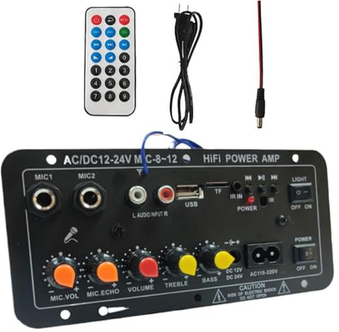 Scheda amplificatore di potenza audio auto, scheda amplificatore audio auto | Modulo amplificatore audio digitale da 12 V e 24 V,Scheda di altoparlanti wireless per altoparlanti per la casa del negozi