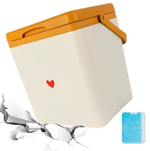 Auto-Kühlbox, tragbarer Kühler - 7L isolierter Kühler mit Griff - Sommerkühler, Eistruhe für Schwimmbad, Camping, Tailgating, Strand, Picknick