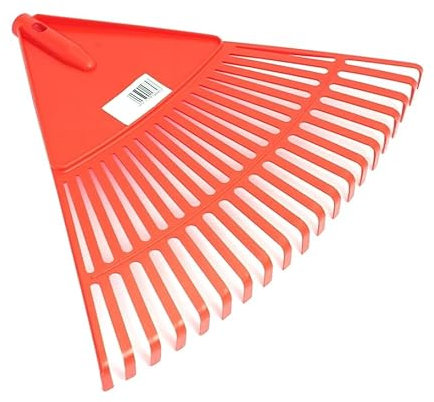 Rastrello da giardino in plastica, larghezza 45 cm, 20 denti, rosso, materiale ABS