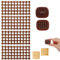 Lot de 2 tampons à biscuits réutilisables en argile avec double petits symboles de l'alphabet pour poterie, bricolage, artisanat, poterie, fondant, cookie