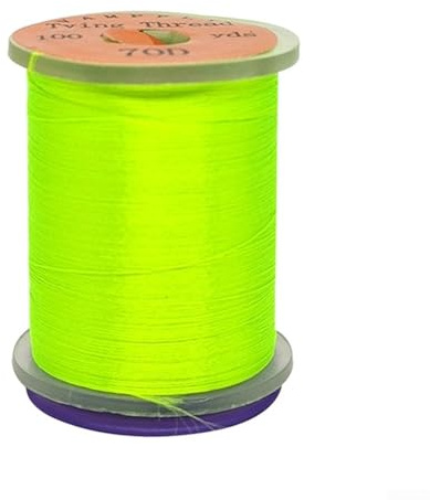 Fil fluorescent 70D pour attacher la mouche, 100 m, indispensable pour l'artisanat et la pêche (vert fluo)