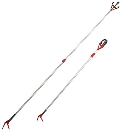 Asta Telescopica Pinza Raccogli Frutta da Giardino Raccoglitore Oggetti Rifiuti 'H1,80-3,05' per Afferrare Oggetti Difficili da Raggiungere Leggero Raccoglitore per Arance, Limoni, Fichi