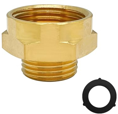 1 Pcs Garden Hose Swivel Connector,Brass Pipe To Hose Fitting,Garden Hose Accessory Connector Adapter,With Washer,3/4”GHT Female To G1/2”Male