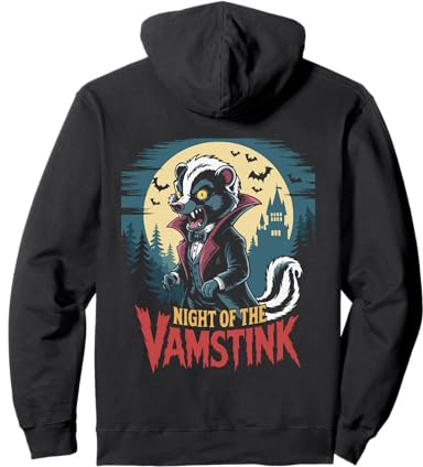 Skunk Puzza Tasso Vampiro Vamstink Halloween Felpa con Cappuccio
