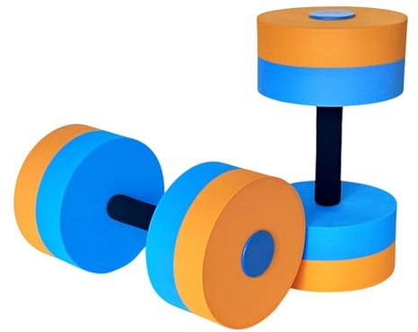 Mancuernas acuáticas para piscina, peso ligero de espuma EVA, equipo de ejercicio flotante de alta densidad, equipo de entrenamiento de agarre cómodo, natación aeróbic, entrenamiento bajo el agua