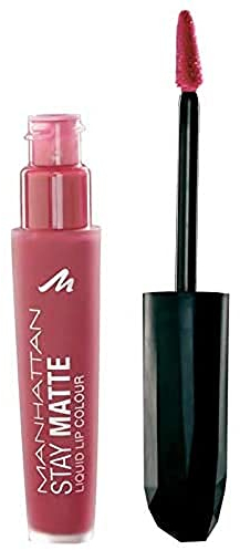 Manhattan Stay Matte Liquid Lip Colour, Matter, wisch- und wasserfester Lippenstift für langanhaltende Farbintensität, Farbe Shopping in Soho 210, 1 x 5,5ml
