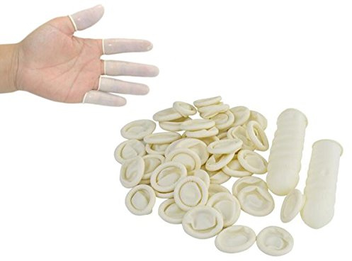 Guanti monouso in lattice bianco culle di dito – Tattoo beauty nail finger antistatica in gomma 500 Pcs white