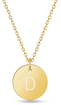 GD GOOD.designs Kette mit Buchstaben Gold 18 Karat - Wasserfest | Goldkette für Damen mit A-Z Anhänger | Initial Buchstabenkette