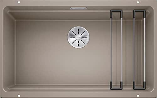 BLANCO ETAGON 700-U – Évier de Cuisine en Granit pour Meubles Bas de 80 cm de Large – Sous Plan – SILGRANIT – Marron – 525174