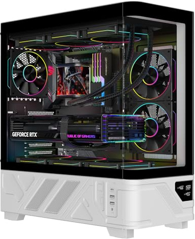 Itek Case Gaming NETRON CURVED - Tower ATXcon 3 Ventrole ARGB 12 cm incluse - 2xUSB3, Type-C - paratia frontale e laterale in vetro temp scuro - con Display digitale