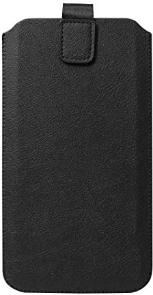 Schützende Handytasche -Sleeve mit Magnetverschluss, 5.5, Schwarz (geeignet für Samsung, Apple, Huawei, Sony, LG, Nokia, etc.)